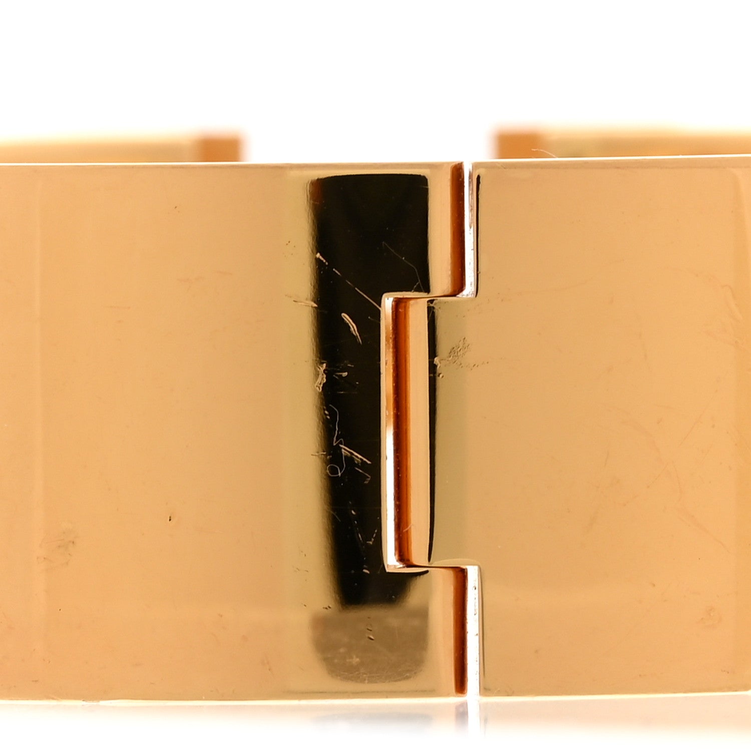 Hermes Enamel Printed Wide Le Chat Carre Clic Clac H Bracelet PM Lumière 5 of 5
