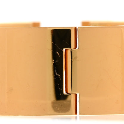 Hermes Enamel Printed Wide Le Chat Carre Clic Clac H Bracelet PM Lumière 5 of 5