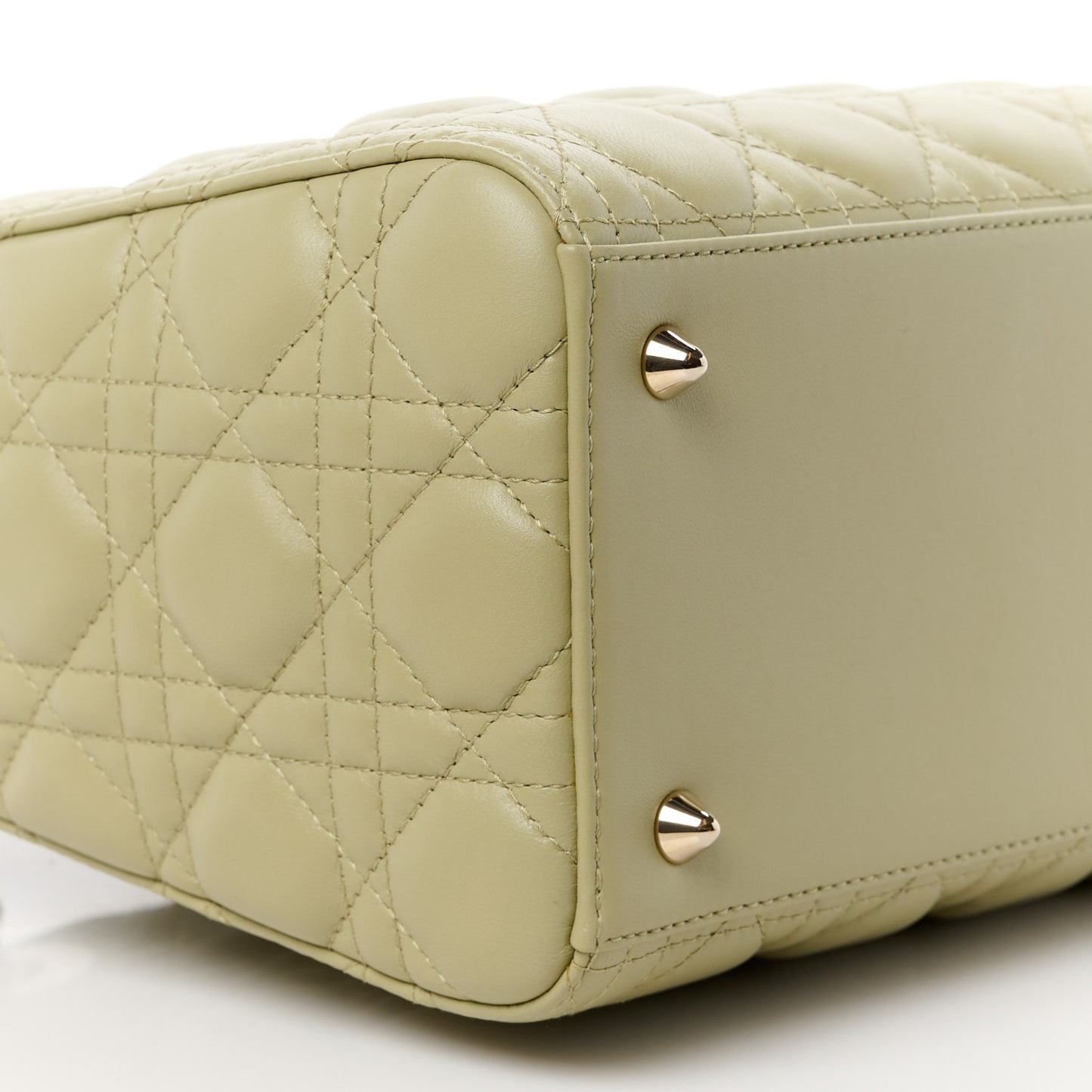Lambskin Cannage Medium Lady Dior Peyote Green