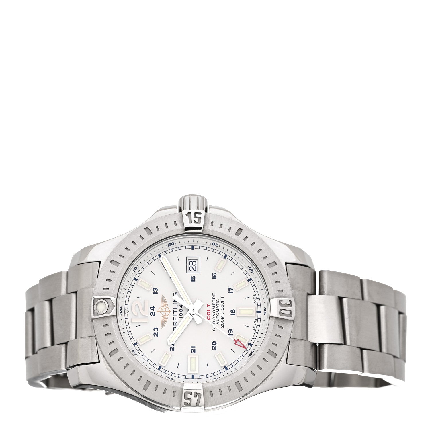 Breitling Stainless Steel 44mm Colt Automatic Watch White A17388 2 of 4