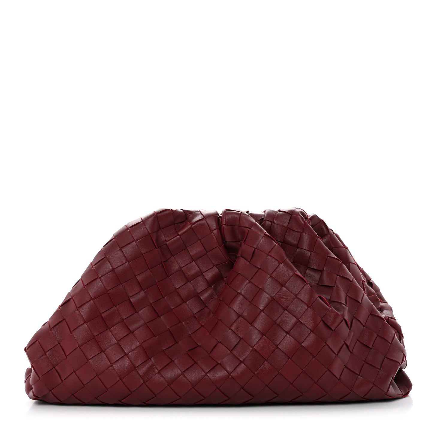Nappa Maxi Intrecciato The Pouch Oversized Clutch Bordeaux