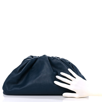 Bottega Veneta Smooth Butter Calf The Pouch Oversized Clutch Deep Blue 2 of 7