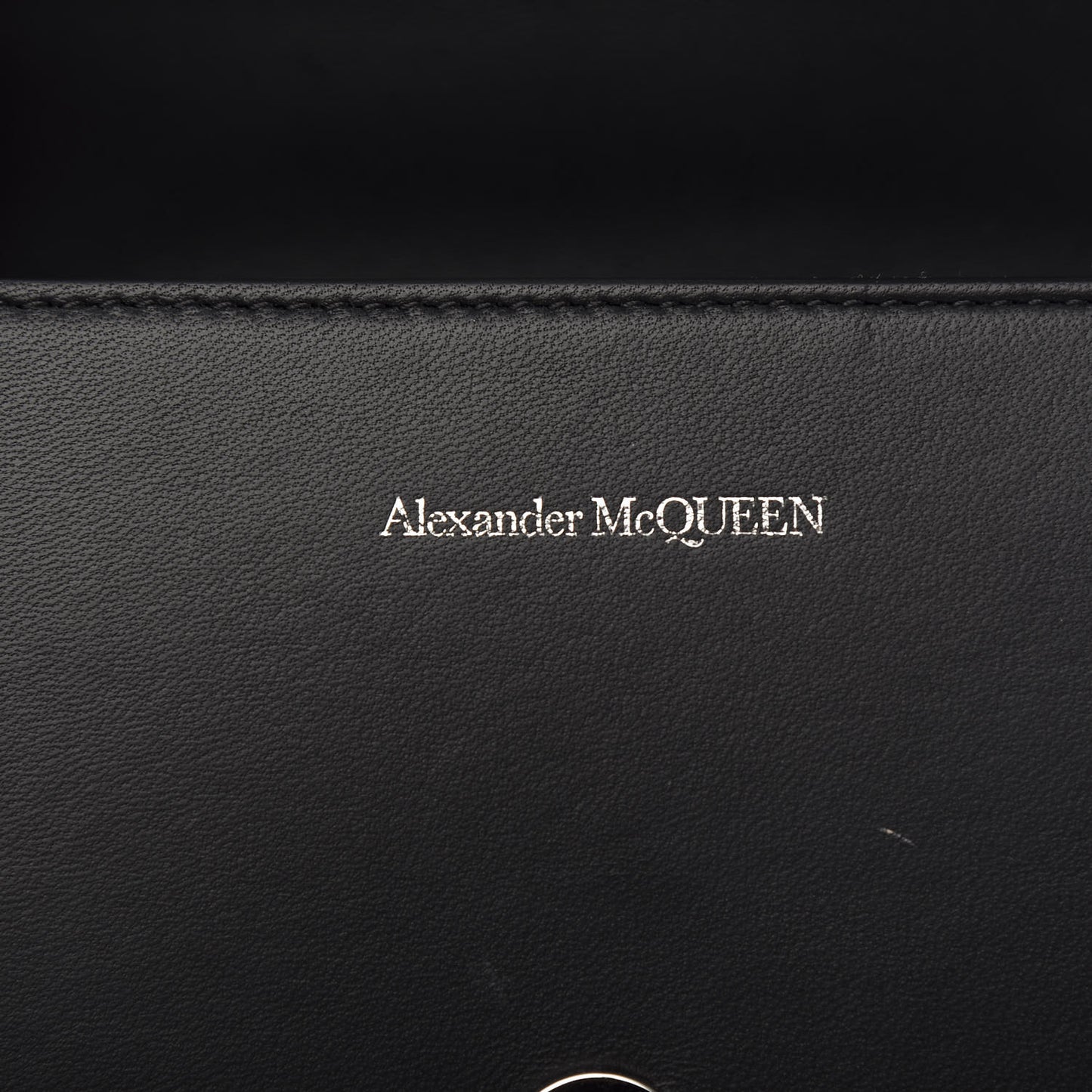 Calfskin Embroidered Knuckle Crossbody Black