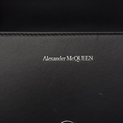 Alexander McQueen Calfskin Embroidered Knuckle Crossbody Black 7 of 10