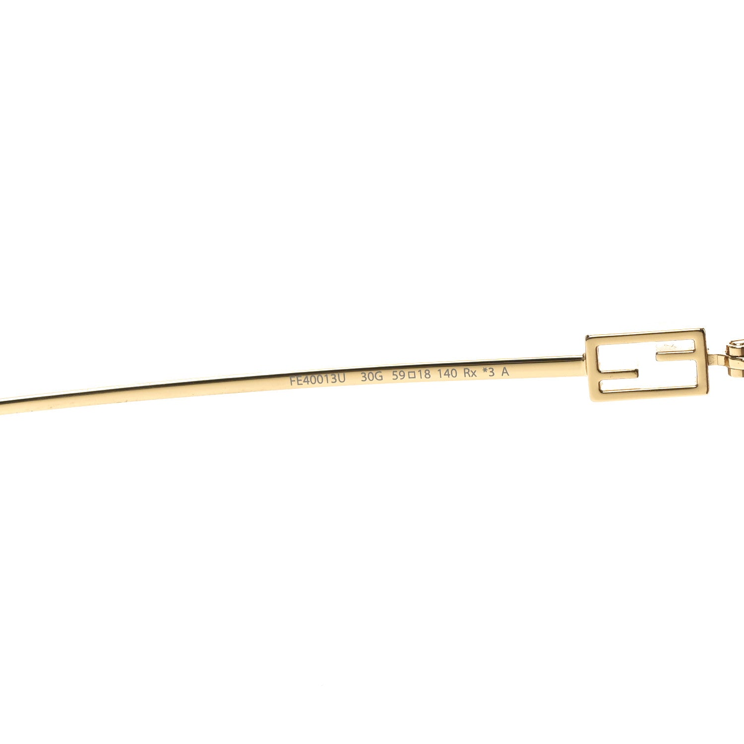 Fendi Metal Square Sunglasses FF40013U Gold Brown 6 of 7