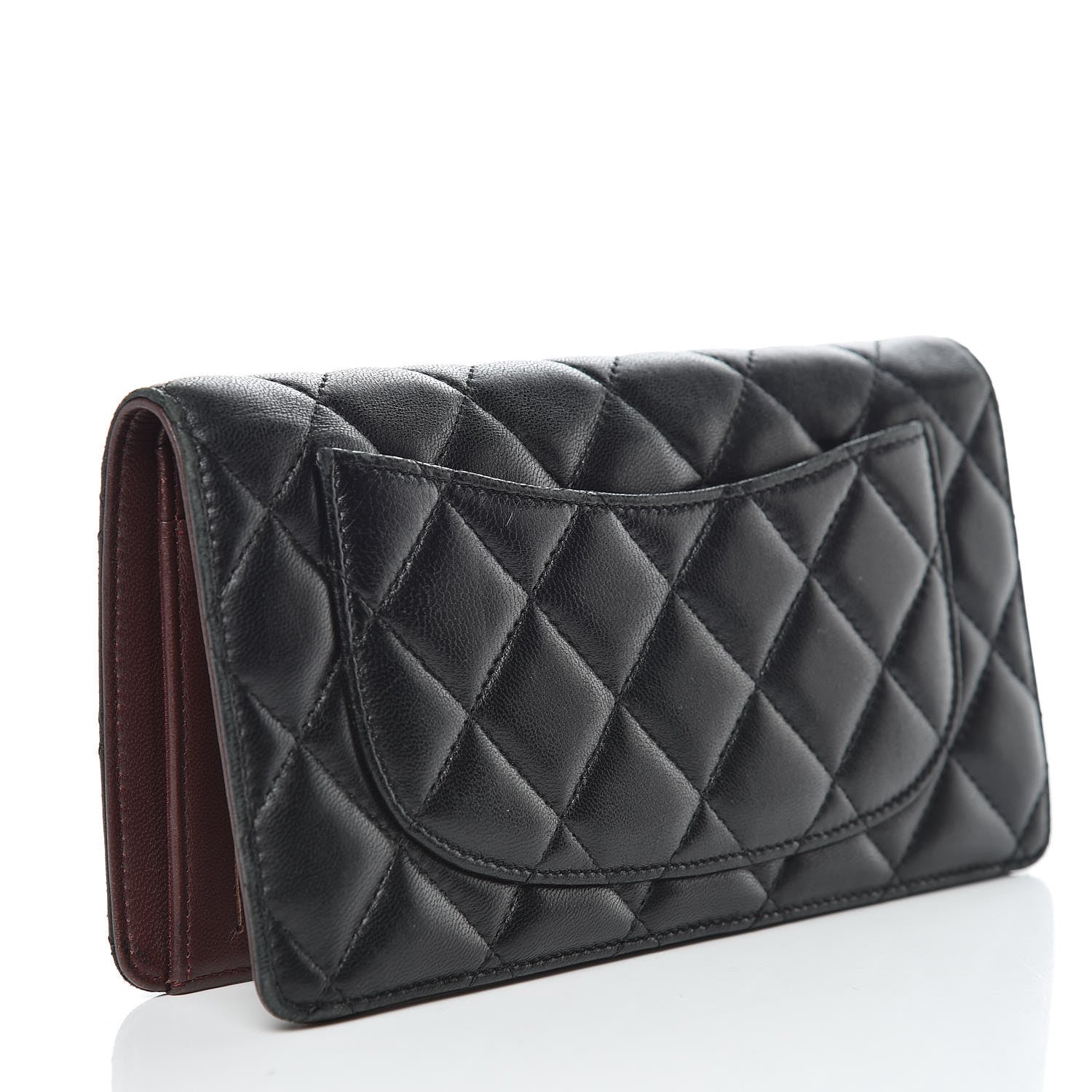 Chanel Lambskin Quilted Yen Wallet Black 3 of 16