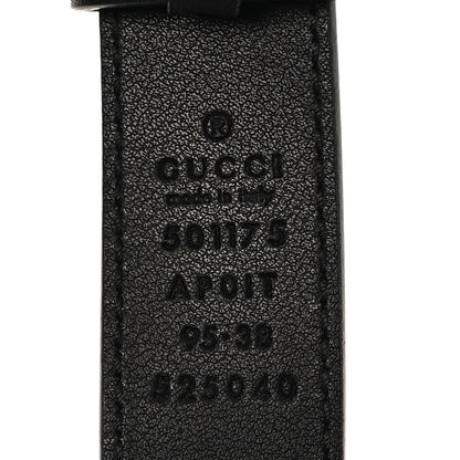 Gucci Calfskin Crystal Double G 30mm Belt 95 38 Black 3 of 4