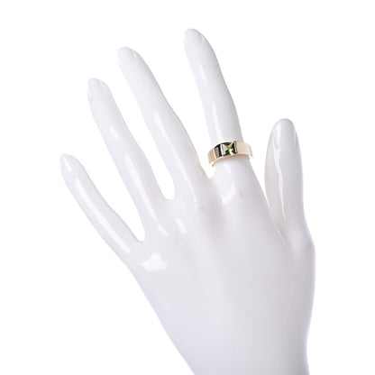 Cartier 18K Yellow Gold Peridot 6mm Tank Ring 50 5.25 2 of 4