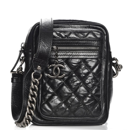 Chanel Crumpled Calfskin Camera Case Black 1 of 8