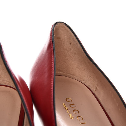 Gucci Nappa Pearl Pumps 38 Hibiscus Red 9 of 12