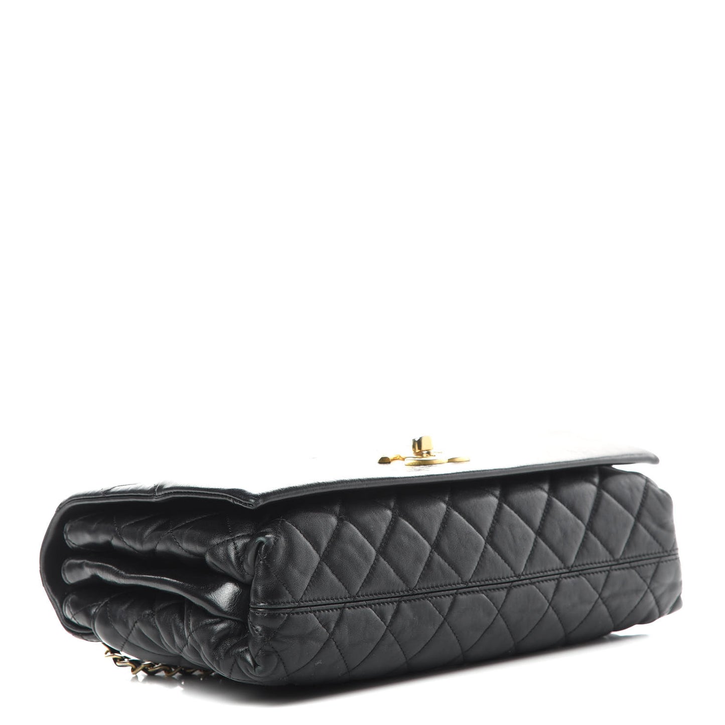 Calfskin Quilted Jumbo Soft Elegance Flap Black