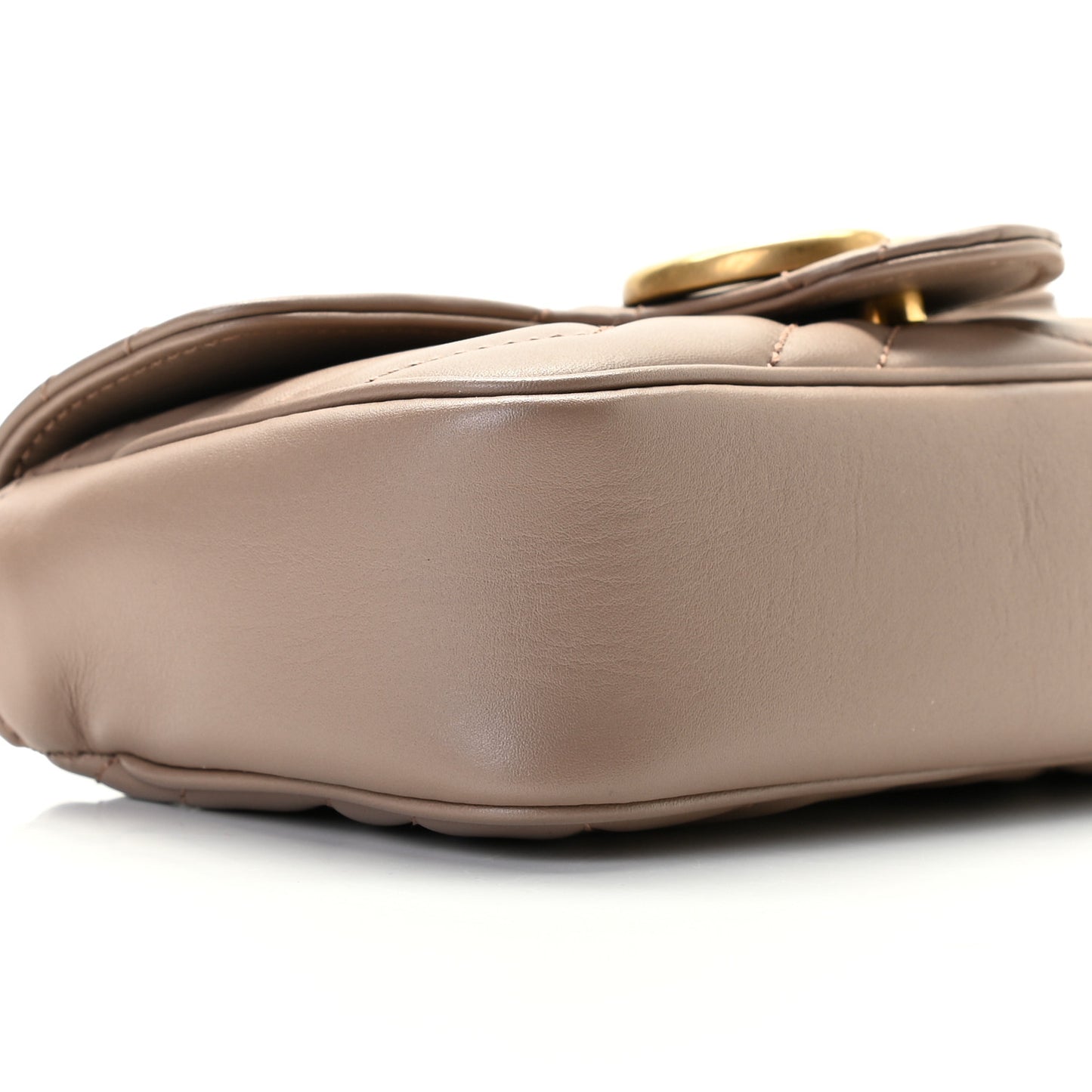 Calfskin Matelasse Super Mini GG Marmont Shoulder Bag Porcelain Rose