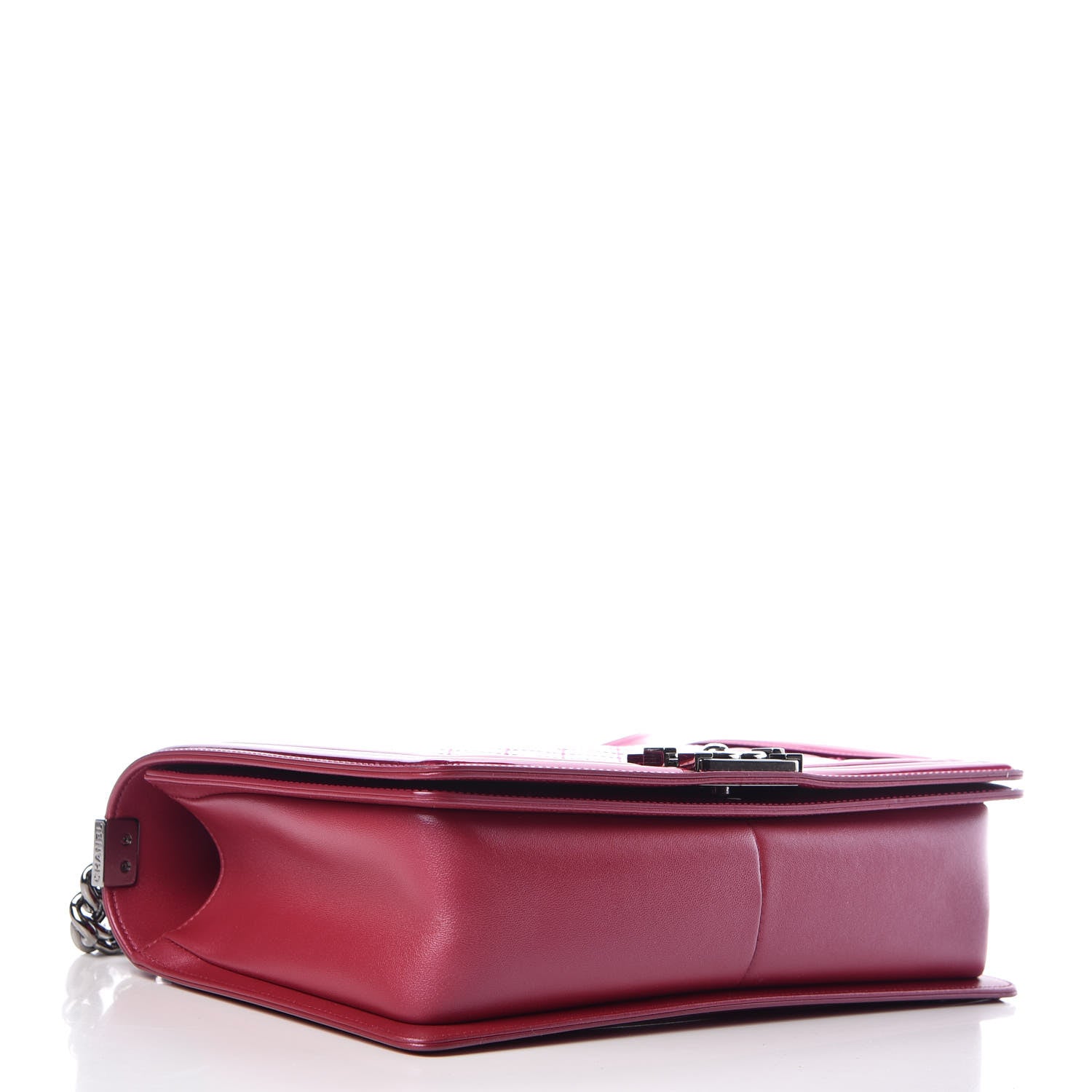 Chanel Metallic Patent Calfskin New Medium Boy Flap Pink 4 of 11