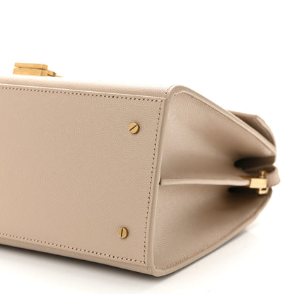 Saint Laurent Grain de Poudre Medium Classic Monogram Cassandra Top Handle Dark Beige 10 of 10
