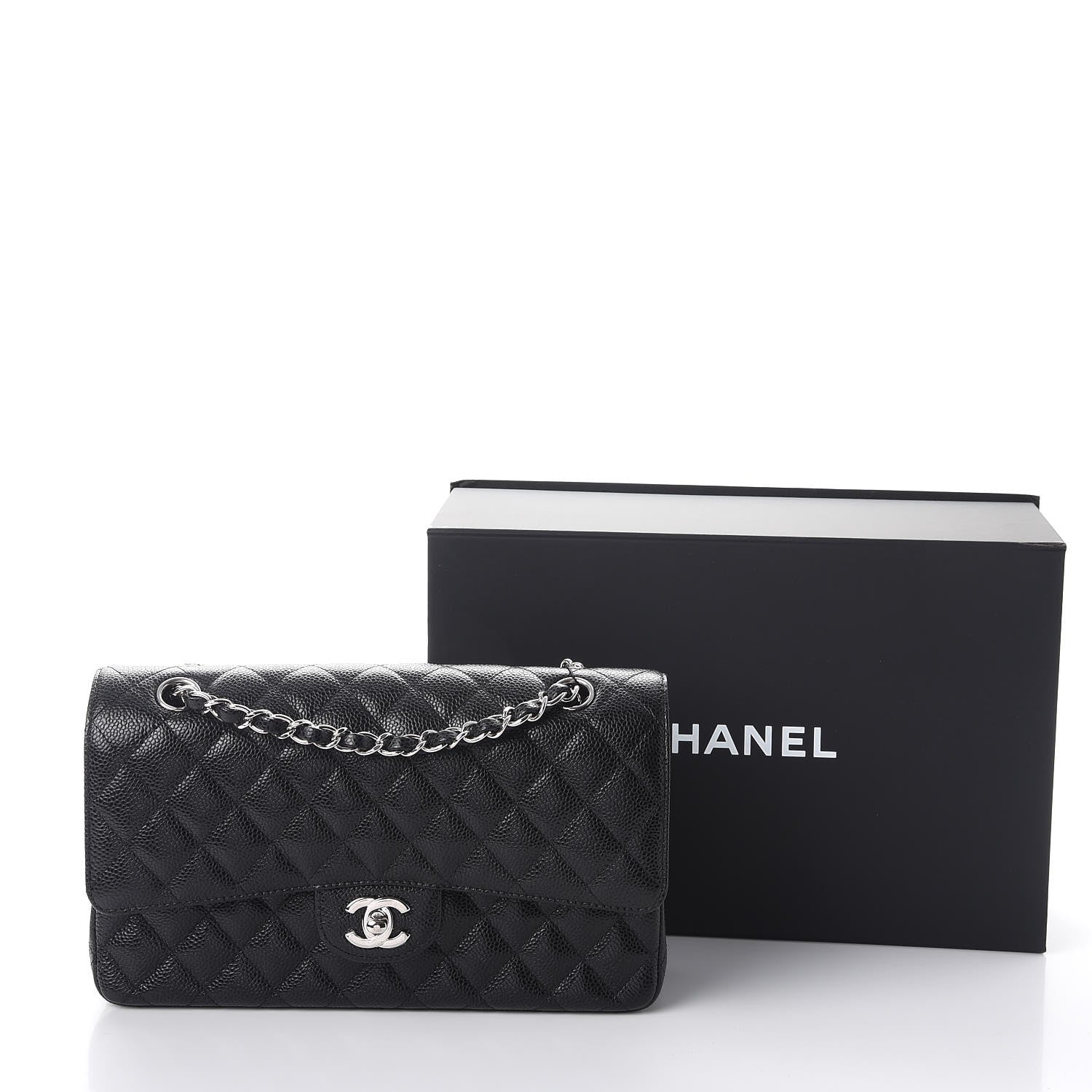Chanel Caviar Quilted Medium Double Flap Black 9 of 9