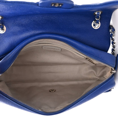 Chanel Caviar Quilted Jumbo Easy Flap Blue 5 of 11