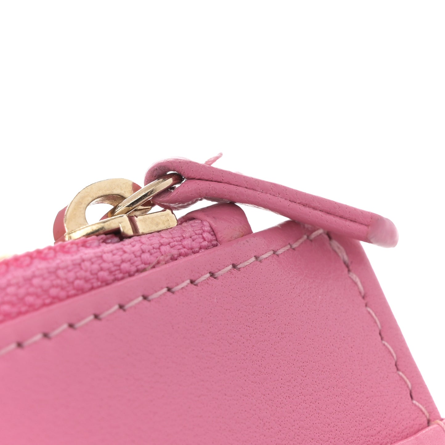 Lambskin Quilted CC Pearl Crush Wallet on Chain WOC Pink