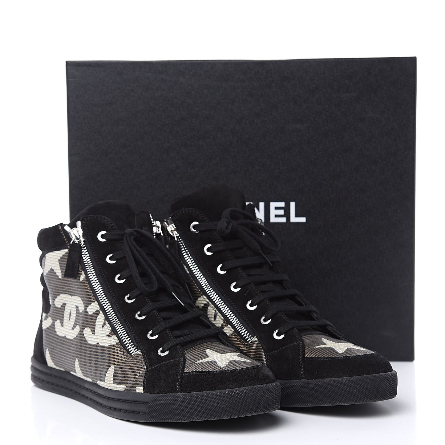 Suede Mens High Top Sneakers 43 Black Gold
