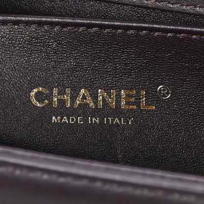 Chanel Calfskin Quilted Medium Boy Flap Dark Brown 6 of 10