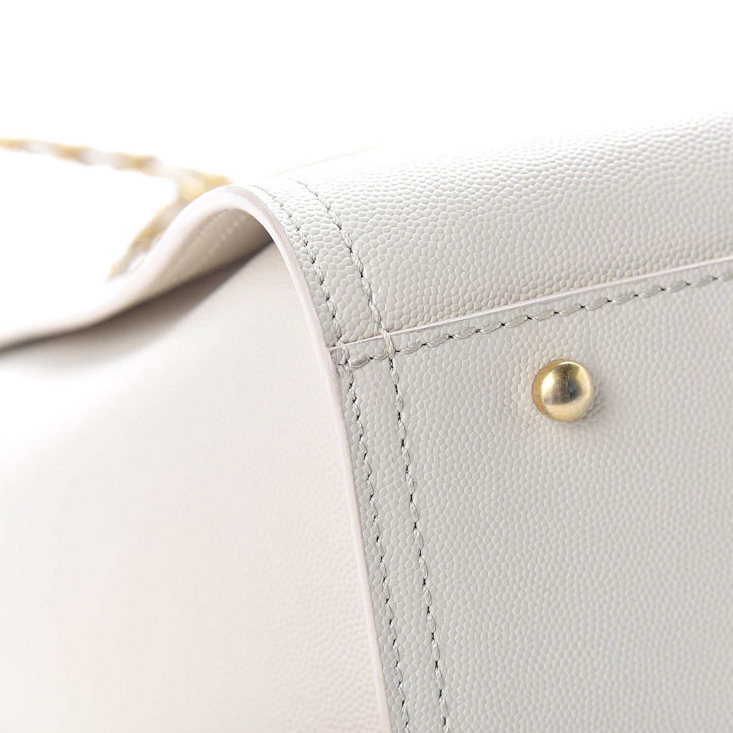 Caviar Small Studded Deauville Tote Ivory