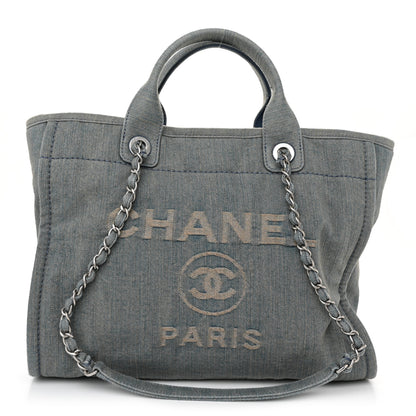 Chanel Denim Small Deauville Tote Light Blue 1 of 11