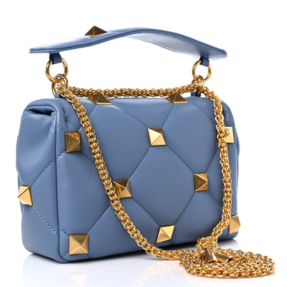 Valentino Garavani Nappa Medium Roman Stud Shoulder Bag Niagara 2 of 7