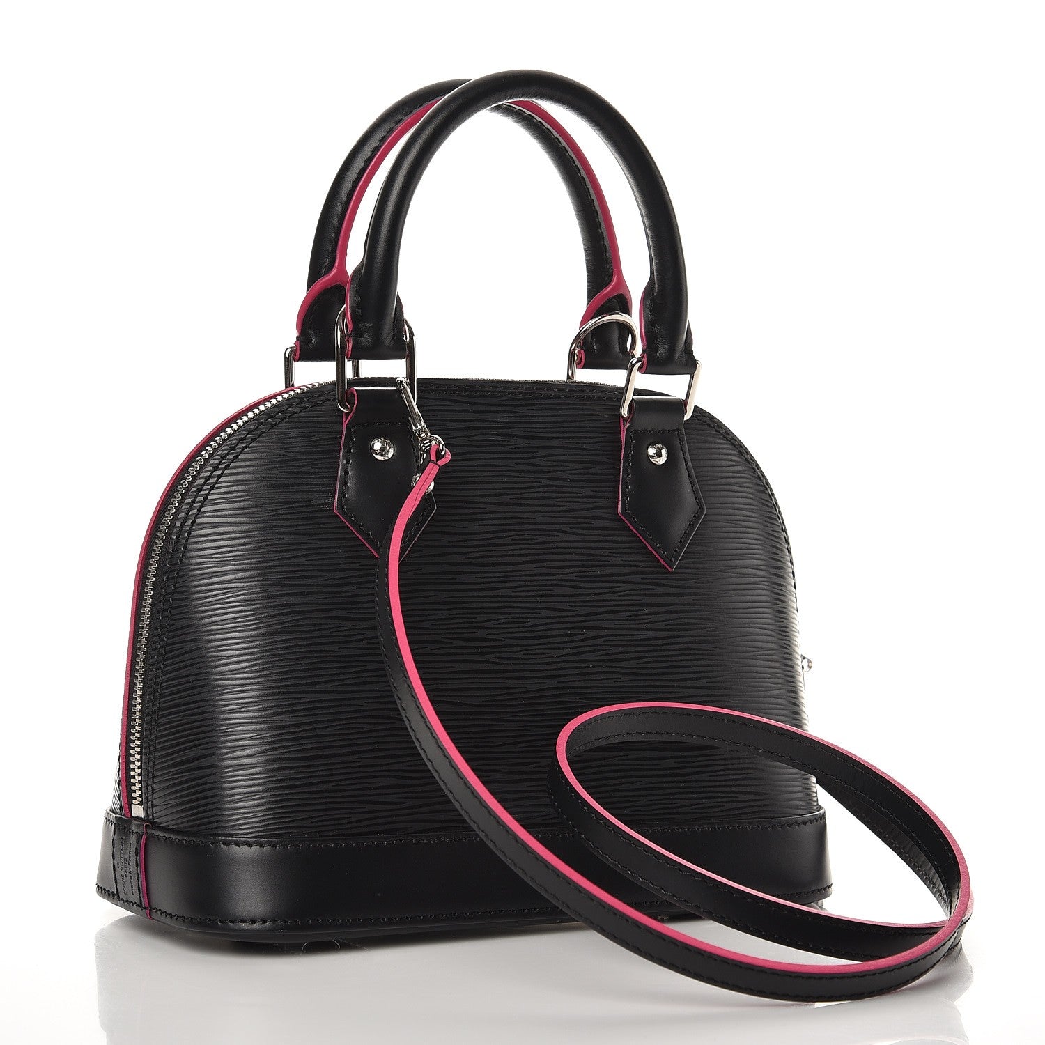 Louis Vuitton Epi Alma BB Black Hot Pink 4 of 10