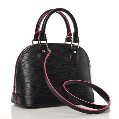 Louis Vuitton Epi Alma BB Black Hot Pink 4 of 10