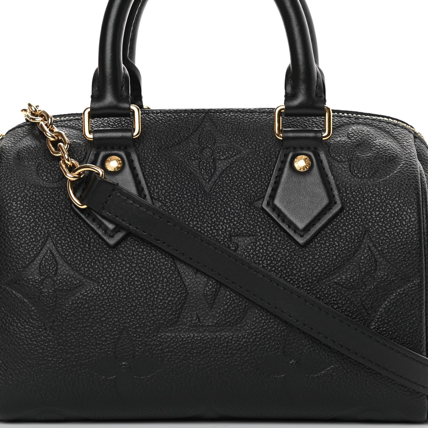 Louis Vuitton Empreinte Monogram Giant Speedy Bandouliere 20 Black 7 of 10