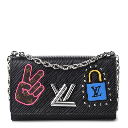 Louis Vuitton Epi LV Stories Twist Chain Wallet Black 1 of 11