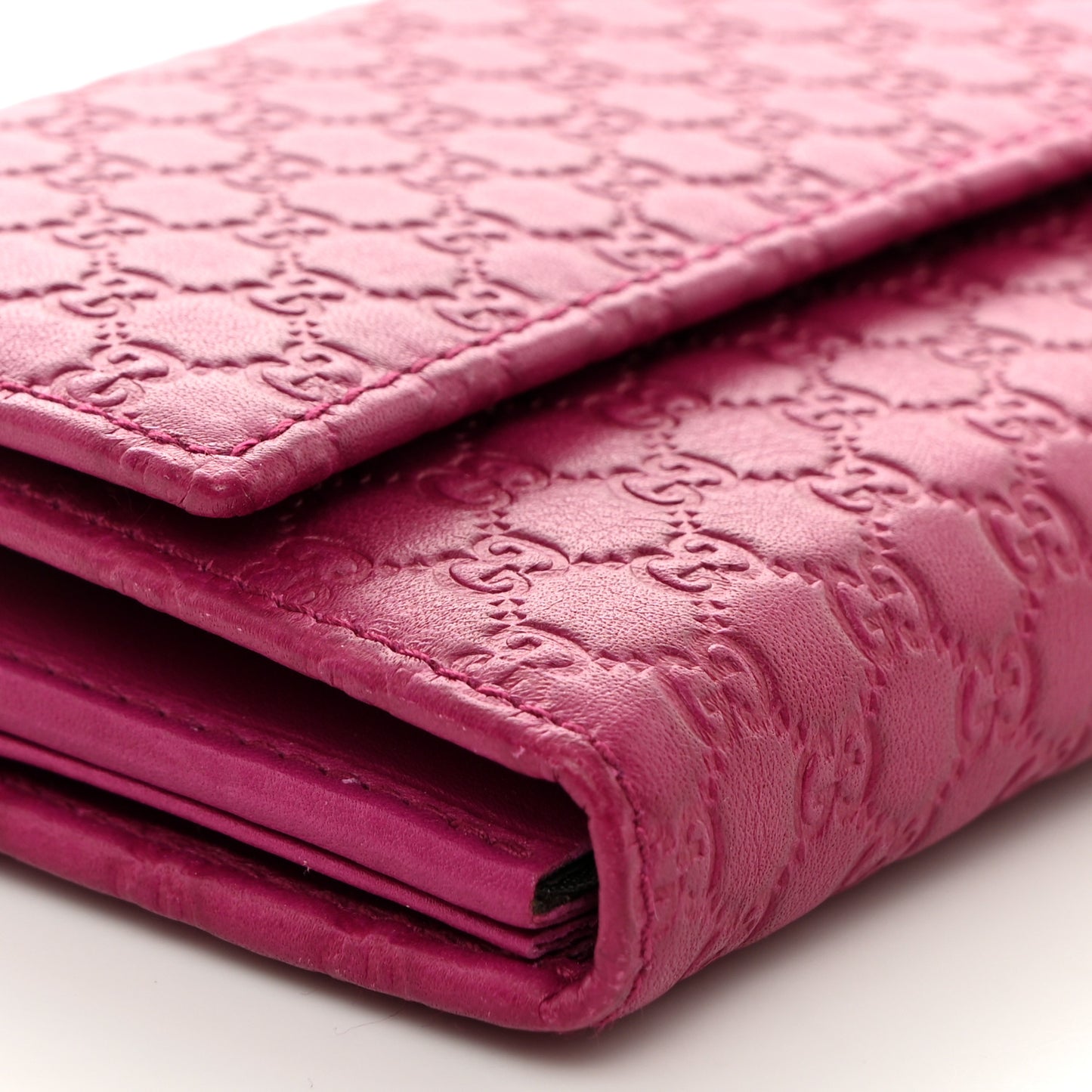 Soft Microguccissima Dice Chain Wallet Bright Bouganville