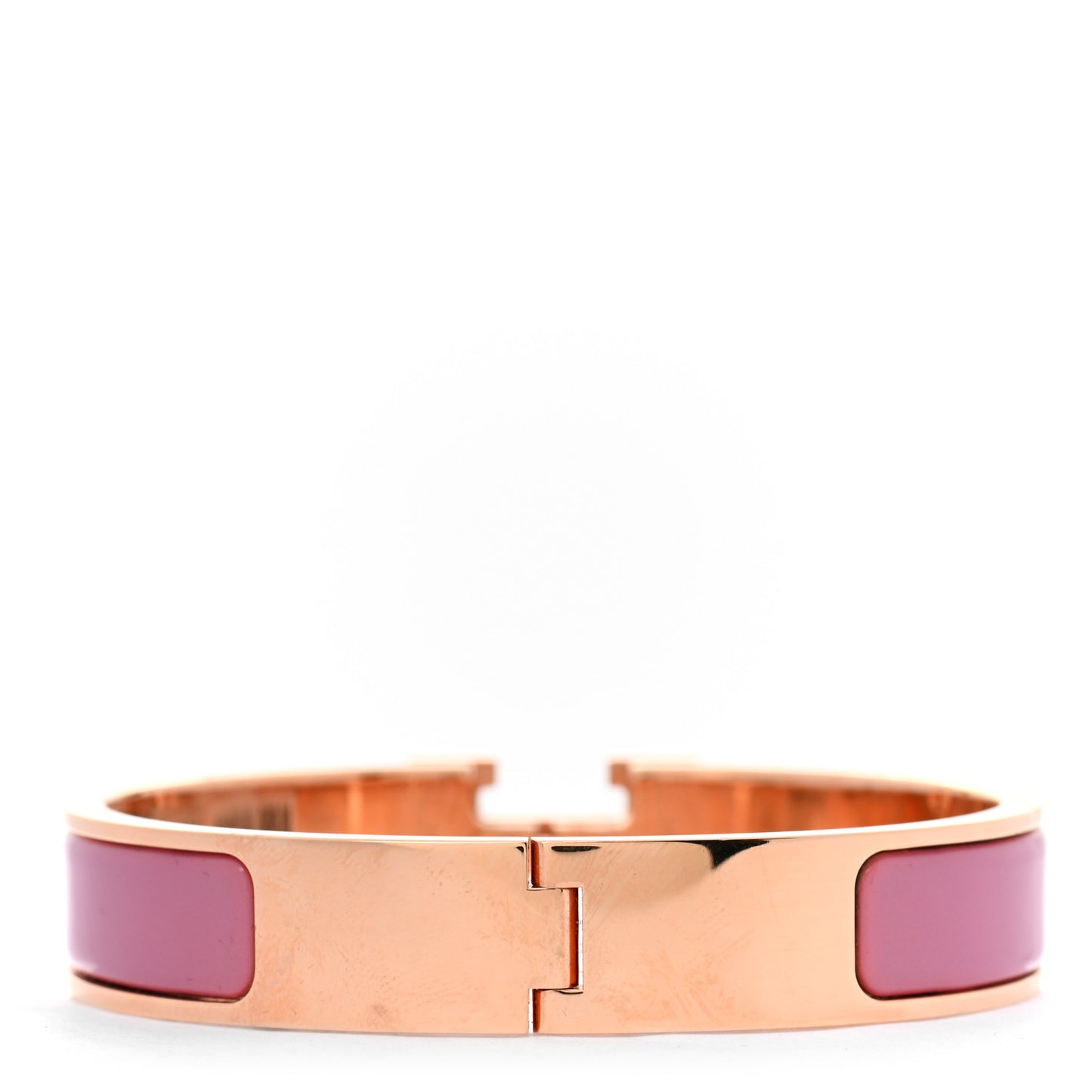 Enamel Narrow Clic Clac H Bracelet PM Rose Patch