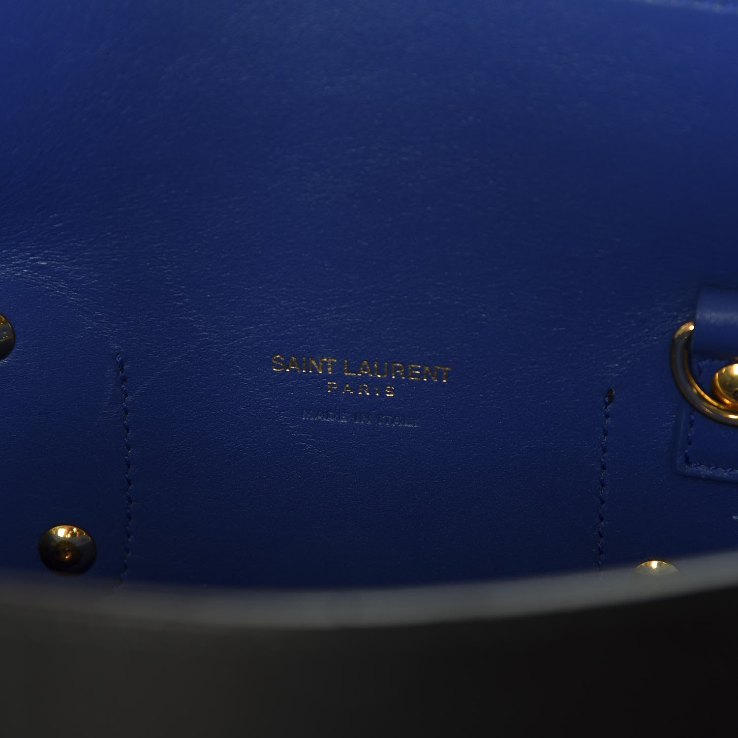 Saint Laurent Calfskin Small Sac De Jour Black Royal Blue 7 of 9