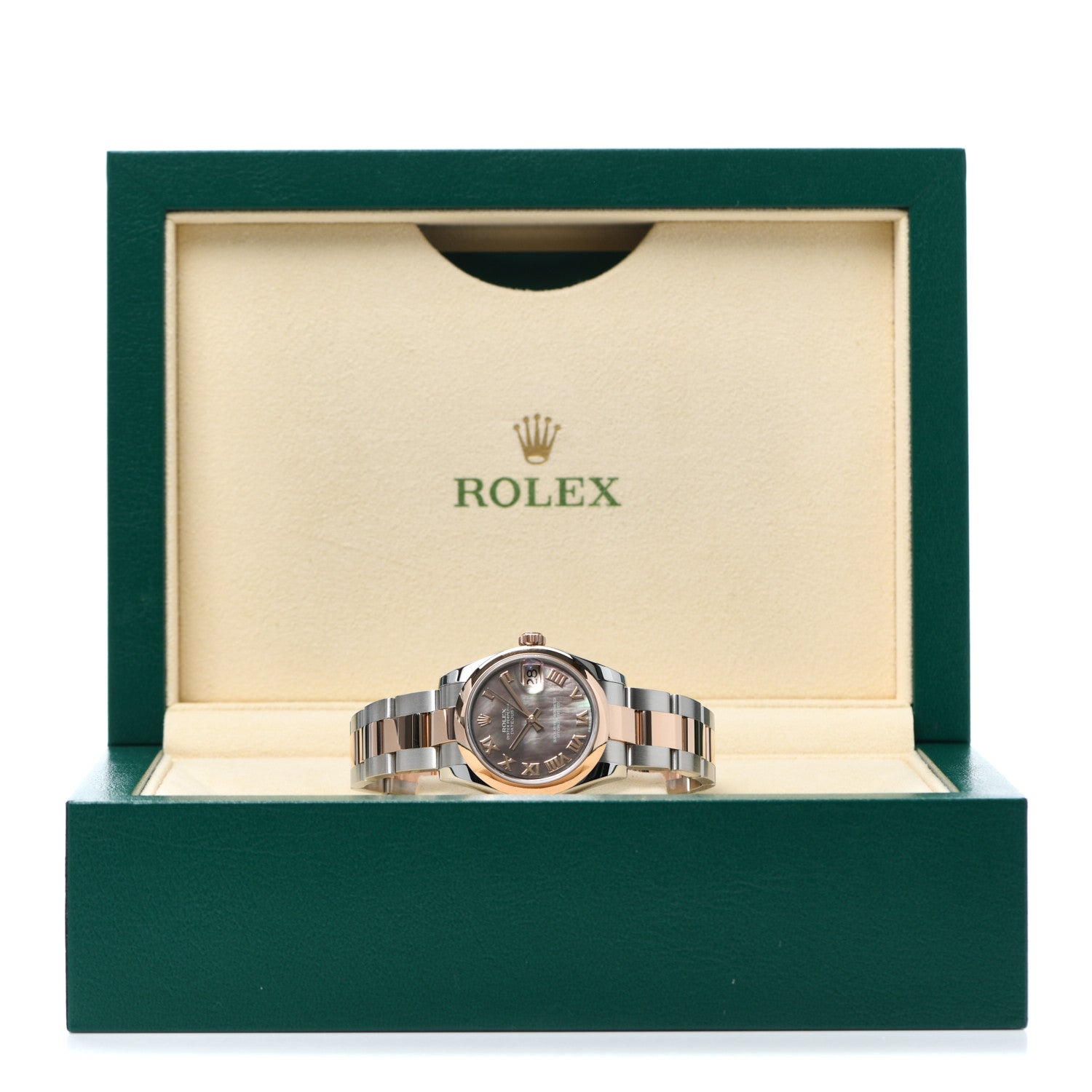 Rolex Stainless Steel 18K Everose Gold Black Mother of Pearl 31mm Oyster Perpetual Datejust Watch 178241 6 of 6
