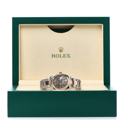 Rolex Stainless Steel 18K Everose Gold Black Mother of Pearl 31mm Oyster Perpetual Datejust Watch 178241 6 of 6