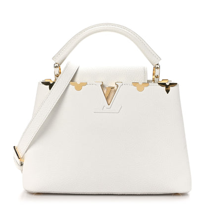 Louis Vuitton Taurillon Embellished Flower Crown Capucines BB Snow 1 of 10