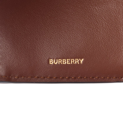 Burberry E-Canvas Monogram Stripe Small Lancaster Folding Wallet Bridle Brown 6 of 8