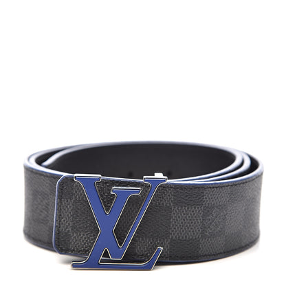 Louis Vuitton Damier Graphite Calfskin 40mm LV Initiales Reversible Belt 100 40 Black 1 of 6