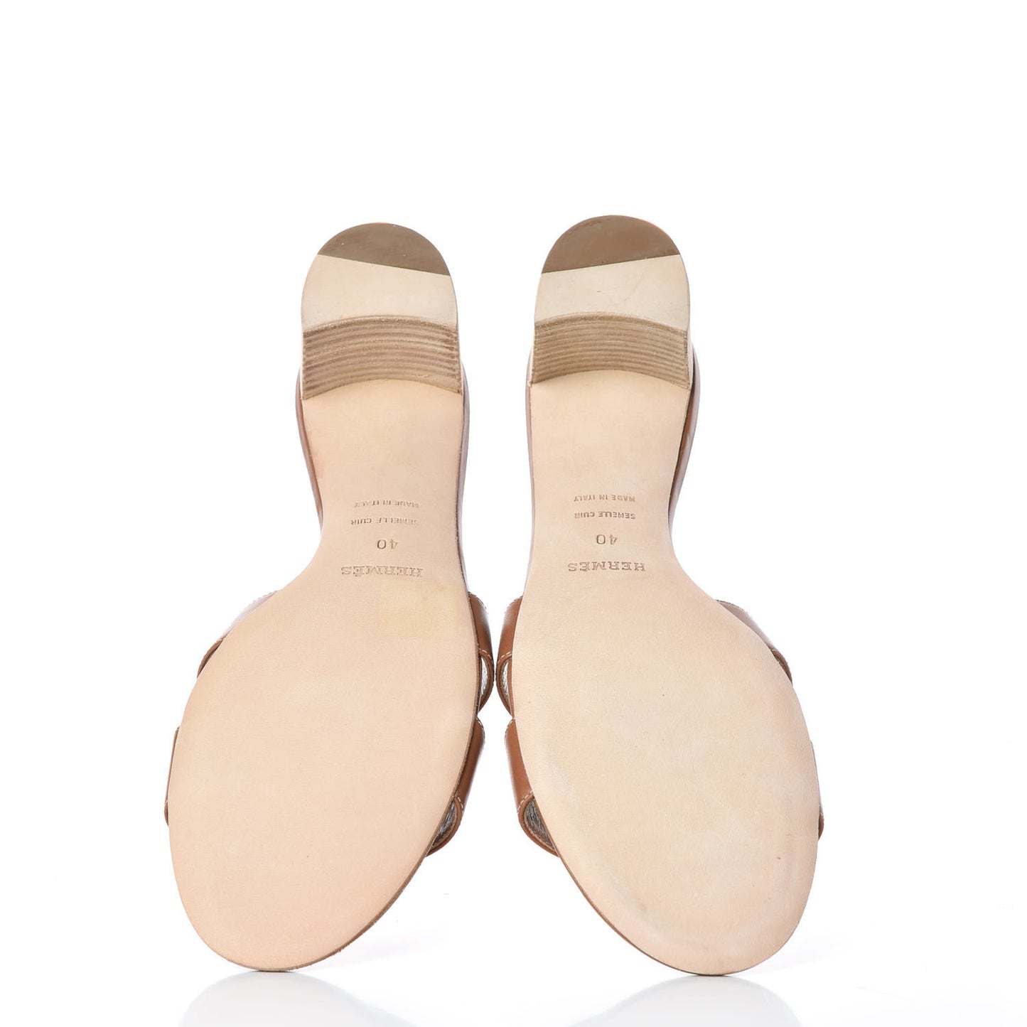 Calfskin Oasis Sandals 40 Gold