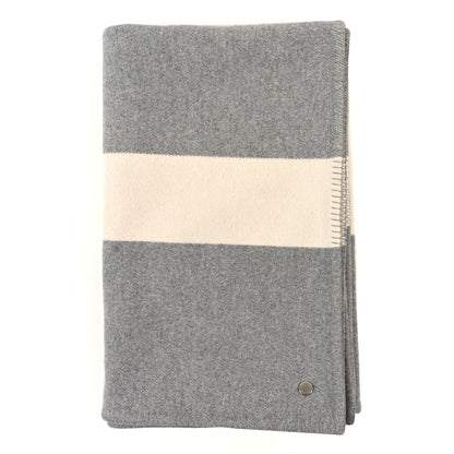 Hermes Wool Cashmere Avoine Blanket Craie Gris 1 of 4
