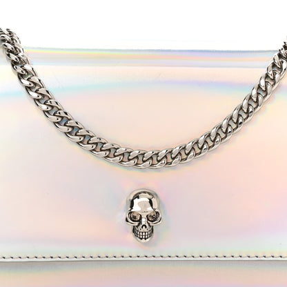 Alexander McQueen Iridescent Calfskin Skull Crossbody Silver 7 of 12