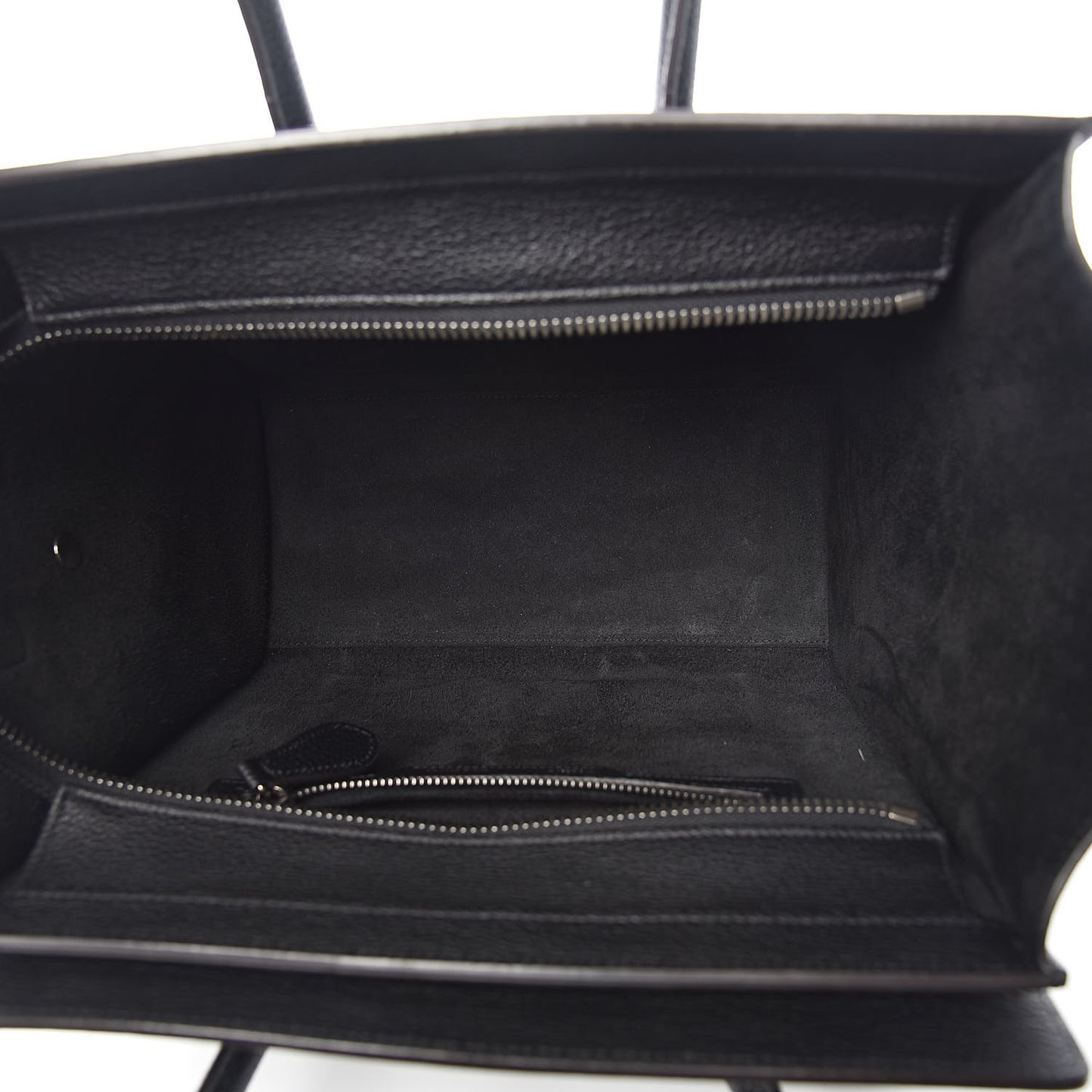 Drummed Calfskin Micro Luggage Black