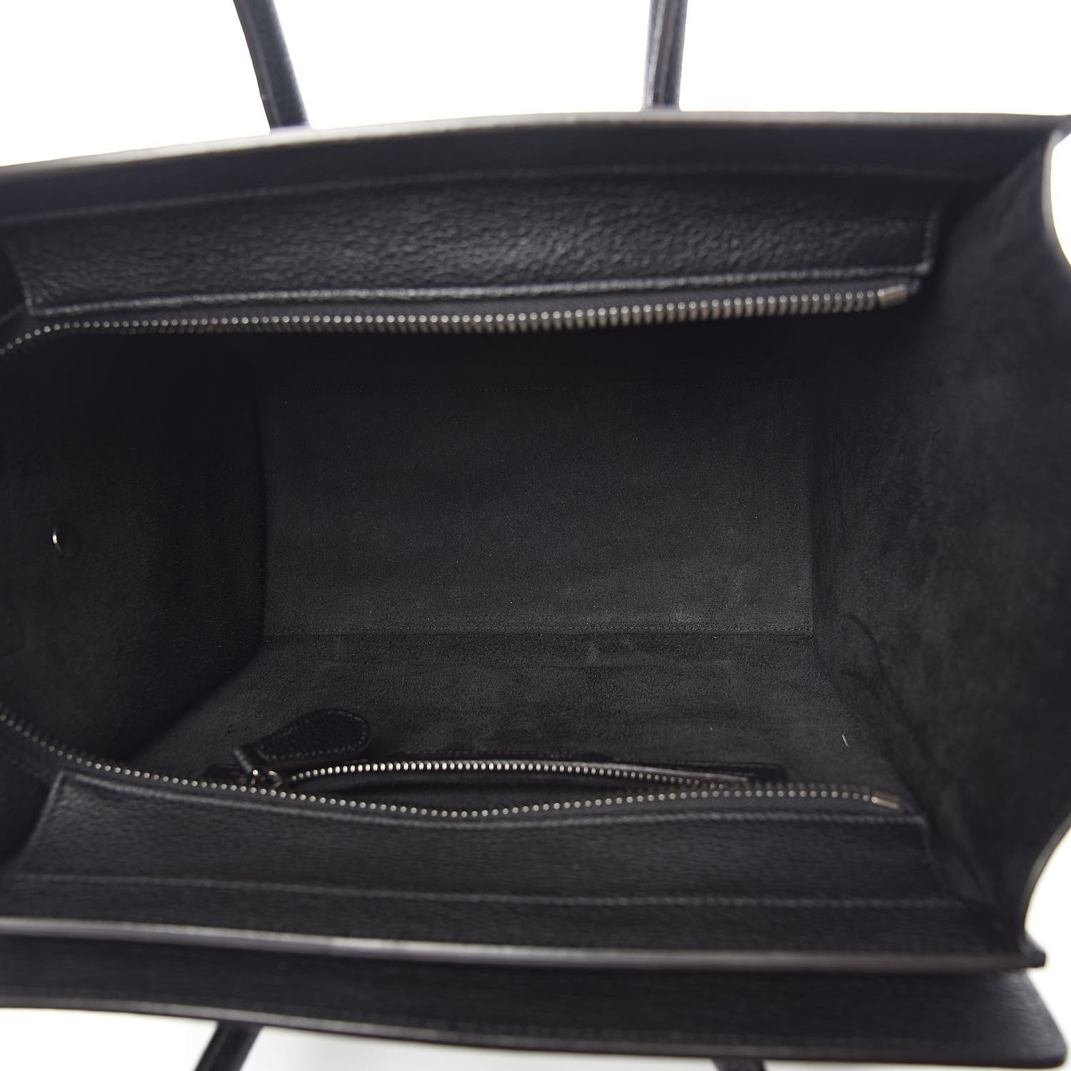 Celine Drummed Calfskin Micro Luggage Black 5 of 12
