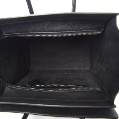 Celine Drummed Calfskin Micro Luggage Black 5 of 12