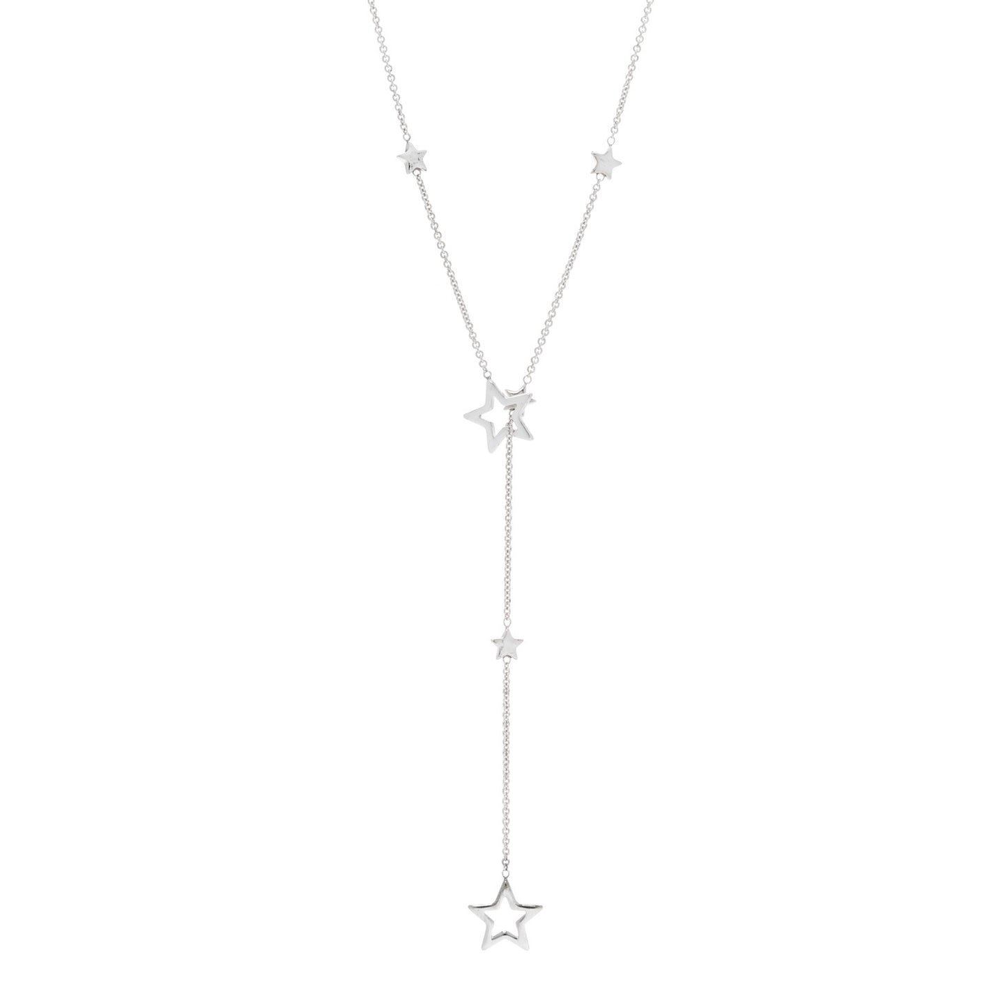 Sterling Silver Star Lariat Necklace
