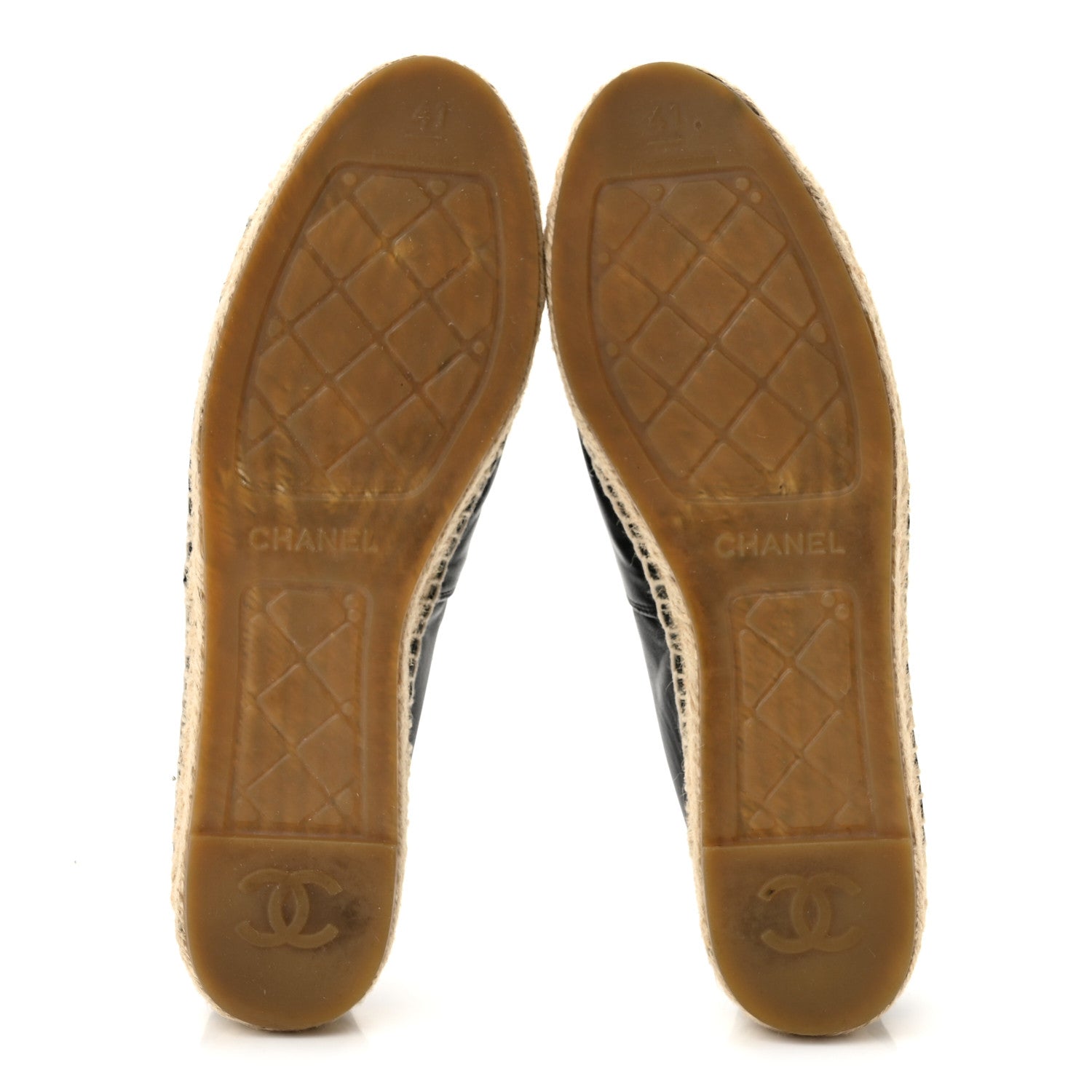 Chanel Lambskin CC Espadrilles 41 Black 6 of 11