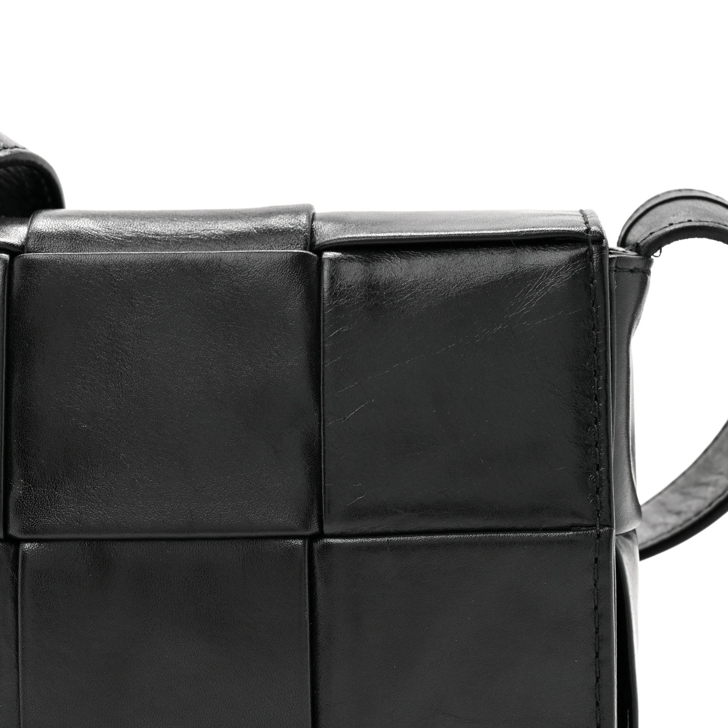 Bottega Veneta Paper Calfskin Maxi Intreccio Extra Mini Cassette Crossbody Bag Black 8 of 10