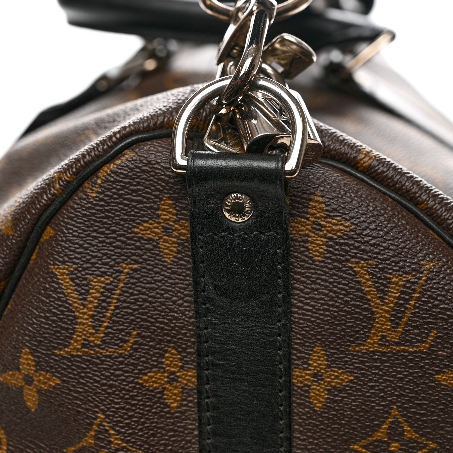 Louis Vuitton Monogram Macassar Keepall Bandouliere 45 10 of 14