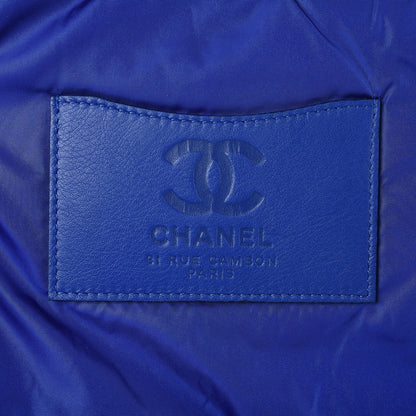 Chanel Nylon Vertical Quilted Jumbo Flap Cobalt Blue 7 of 9