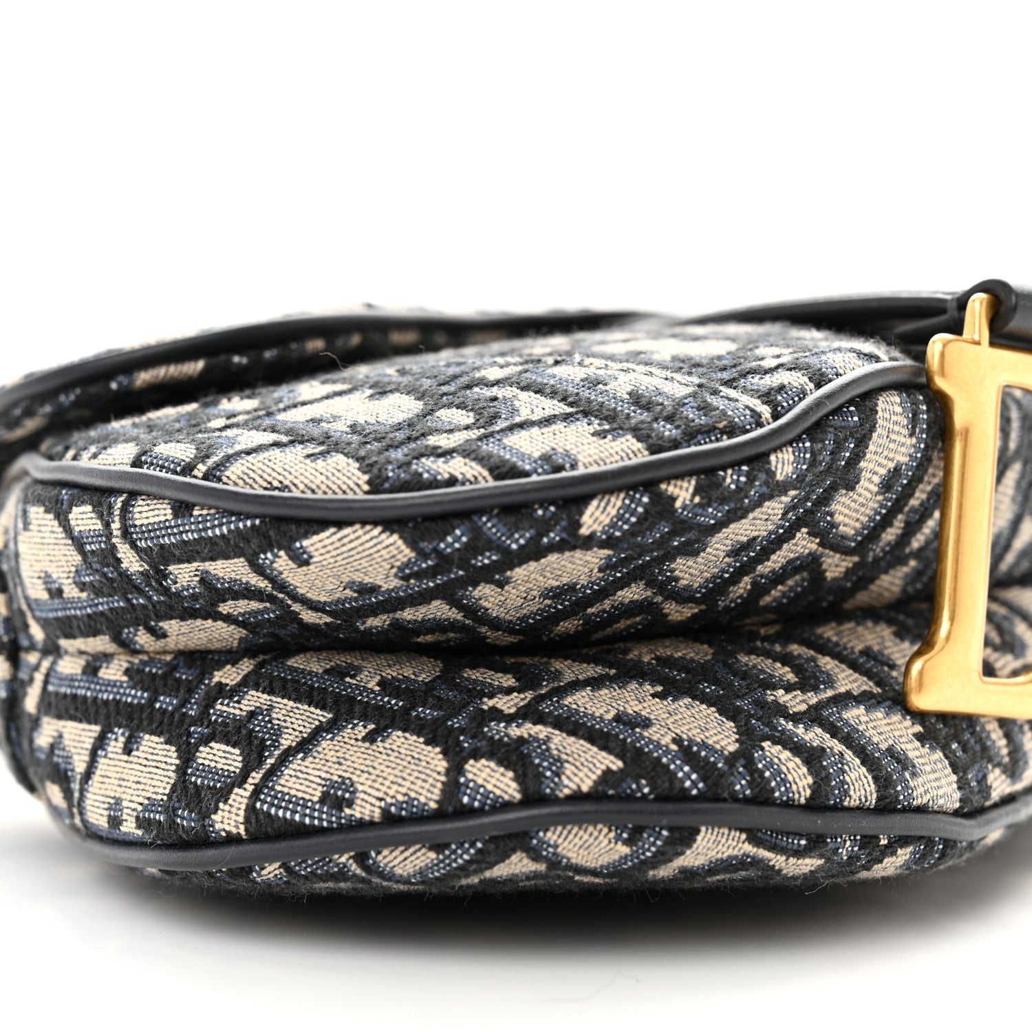 Christian Dior Oblique Mini Saddle Bag With Strap Blue 9 of 10